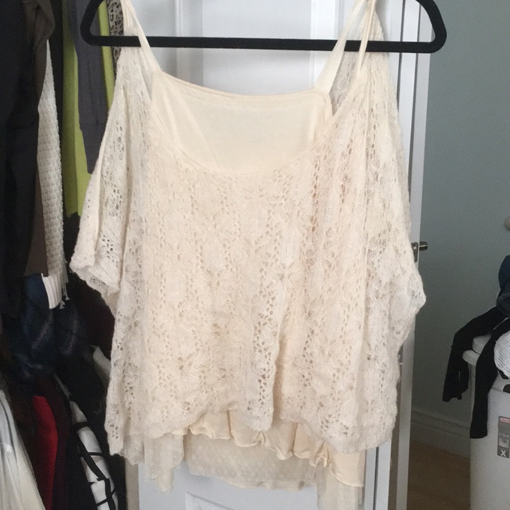 Two piece sleeveless shirt